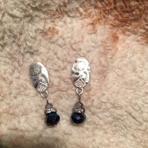 Beauty in Blue crystal earrings NWT